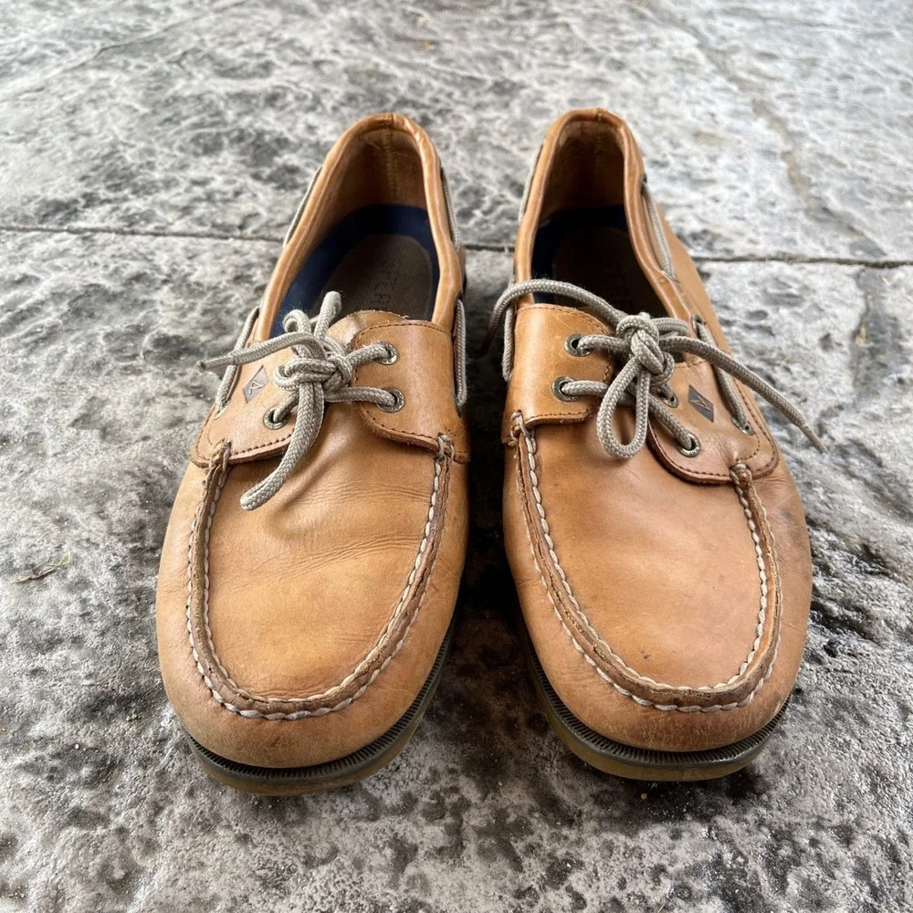Sperry Top-Sider Mens Authentic Original Leather Boat Shoes Tan 10.5M 0777894